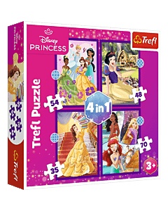 Puzzle 4w1, Księżniczki - opakowanie