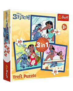 Puzzle 3w1 Lilo & Stitch, Czas ze Stitchem - opakowanie