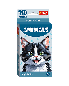 Puzzle 3D - Czarny kotek - OPAKOWANIE 