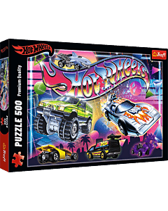 Puzzle 500 el. Hot Wheels, Lata 80-te - opakowanie