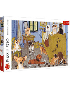 Puzzle 500 el.  Pokój van Gogha, Psia Rewolucja - opakowanie