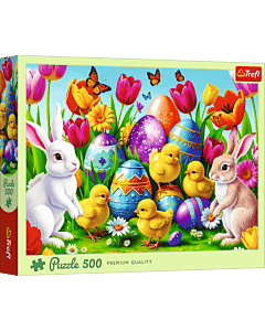 Puzzle 500 el. Wielkanocna łąka