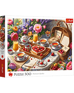 Puzzle 500 el. Słodkości na Dzień Mamy - opakowanie 