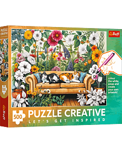 Puzzle Creative 500 el. Kocia oranżeria - opakowanie 
