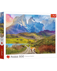 Puzzle 500 el. Lama w Patagonii, Ameryka Południowa - opakowanie
