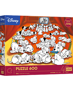 Puzzle 600 el. 40-lecie Trefl - 101 Dalmatyńczyków - opakowanie
