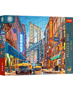 Puzzle 500 el. Premium Plus Quality, Mistrzostwa Europy, Tea Time: Widok na Manhattan Bridge