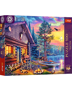 Puzzle Premium Plus Quality Tea Time 500 el. Przystań o zachodzie słońca - opakowanie 