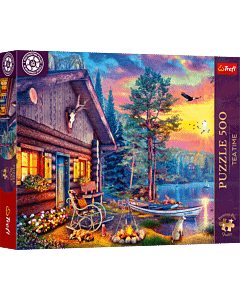 Puzzle 500 el. Premium Plus Quality, Mistrzostwa Polski, Przystań o zachodzie słońca