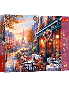 Puzzle Premium Plus Quality 500 el. Love Story: Miłość w Paryżu - opakowanie 