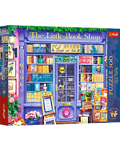 Puzzle Premium Plus Quality 500 el. Tea Time: Sklepik z książkami - opakowanie 