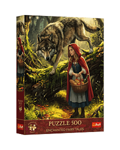 Puzzle Premium Plus Quality 500 el. Enchanted Fairy Tales: Czerwony Kapturek i Wilk - opakowanie 