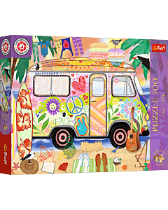 Puzzle 500 el. Premium Plus Quality, Mistrzostwa Polski, Kamper na plaży - opakowanie 