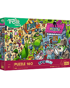 Puzzle Rodzina Treflików 160 el. 40-lecie Trefl - Trefliki celebrują - opakowanie