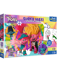 Puzzle Super Maxi Trolls 24 el. Wesoły dzień Trolli