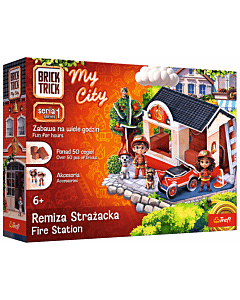 Klocki ceramiczne Brick Trick My City  - Remiza Strażacka - opakowanie