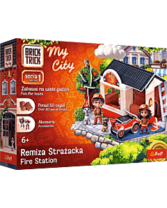 Klocki ceramiczne Brick Trick My City  - Remiza Strażacka - opakowanie