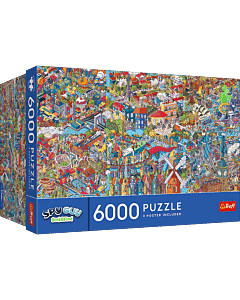 Puzzle Premium Plus Quality 6000 el. Spy Guy - Seek & Find: City Break - opakowanie 