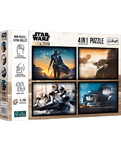 Puzzle Star Wars 4x104 el. Kolekcja Mandalorian