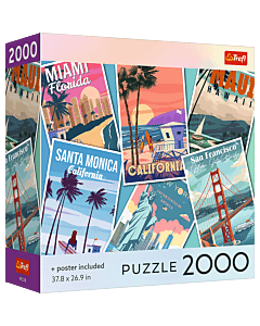 Puzzle 2000 el. USA Collection: Journey through the USA - opakowanie