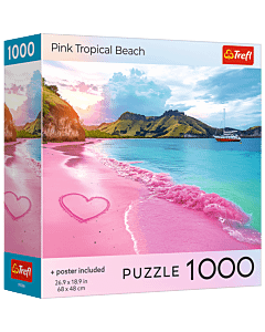 Puzzle 1000 el. USA Collection: Pink Tropical Beach - opakowanie