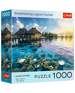 Puzzle 1000 el. USA Collection: Breathtaking Lagoon Sunset - opakowanie