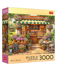 Puzzle 3000 el. USA Collection: Coffee and Flowers - opakowanie 
