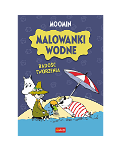 Książka aktywizująca Muminki. Malowanki wodne. Radość  - przód okładki