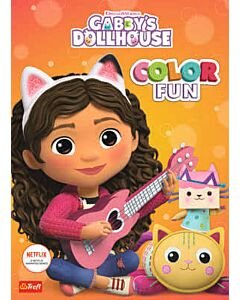 Książka aktywizująca Gabby's Dollhouse, kolorowanka - prz&oacute;d kolorowanki 
