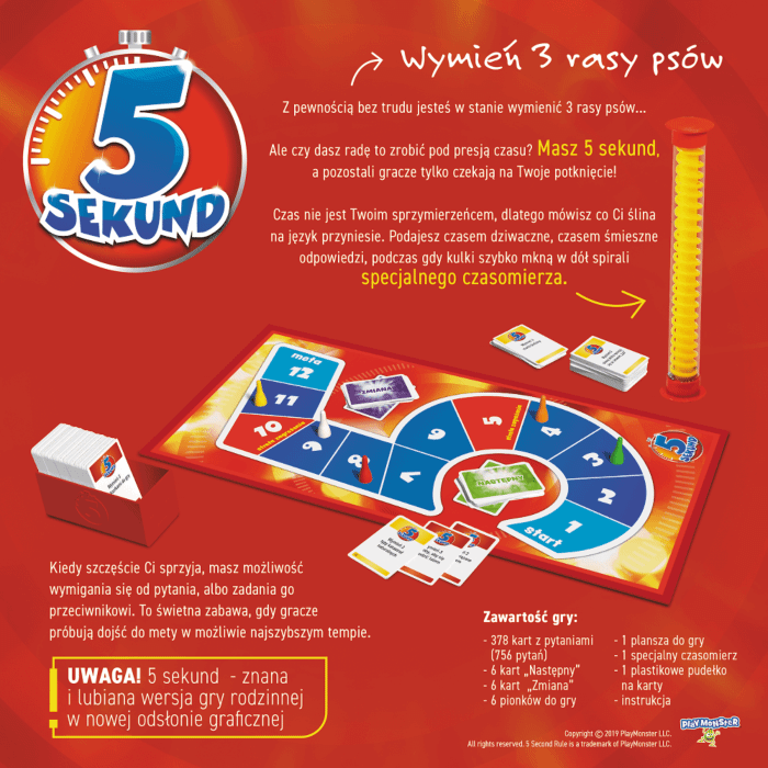 5 sekund edycja 2019 - gra towarzyska dla całej rodziny od Trefl