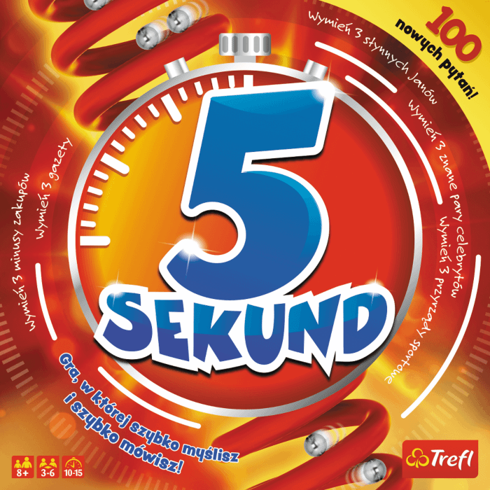 5 sekund edycja 2019 - gra towarzyska dla całej rodziny od Trefl