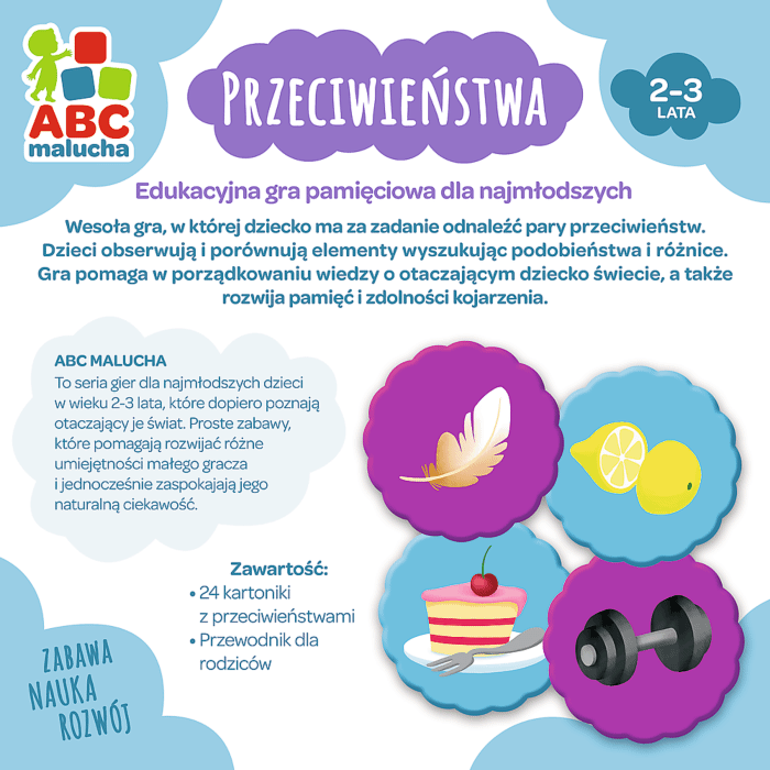 Gra edukacyjna Przeciwieństwa ABC Malucha Trefl zdjecie 2
