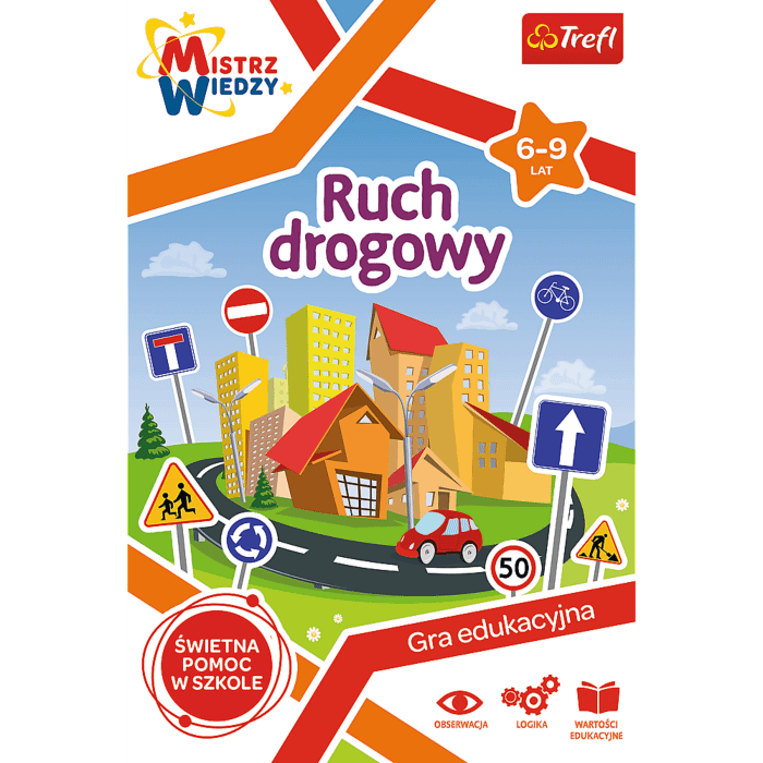 Gra edukacyjna Ruch drogowy Mistrz Wiedzy Trefl zdjęcie 6