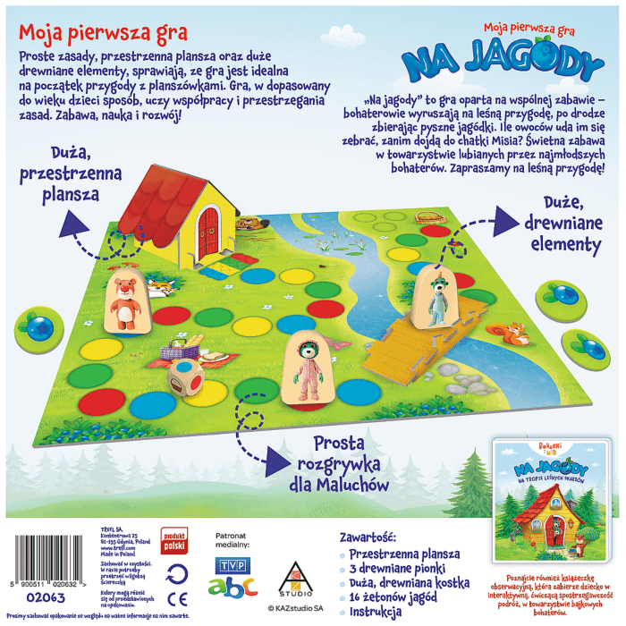Moja pierwsza gra Na jagody | Bobaski i Miś  Trefl zdjęcie 4