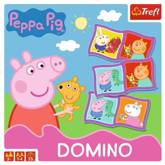 Domino Świnka Peppa Gra dla dzieci Trefl zdjęcie 4