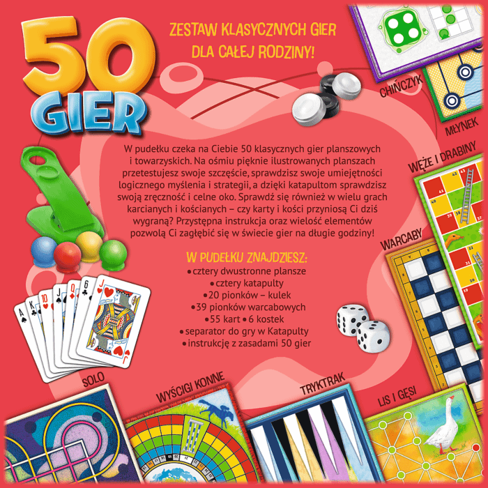 Zawartość pudelka 50 gier