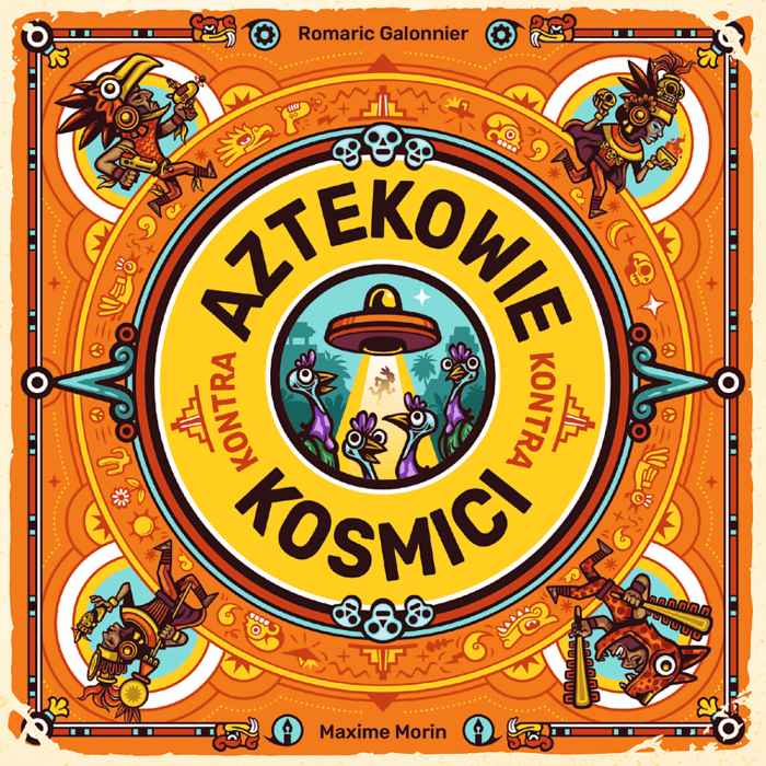 Gra towarzyska Aztekowie kontra Kosmici - przód opakowania
