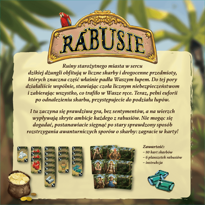 Gra rodzinna Rabusie - tył opakowania