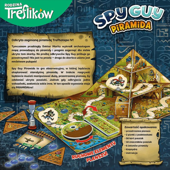 Gra rodzinna Spy Guy Piramida - tył opakowania