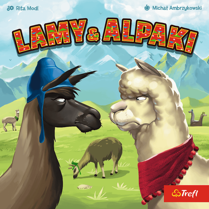 Gra rodzinna  Lamy i Alpaki - przód opakowania