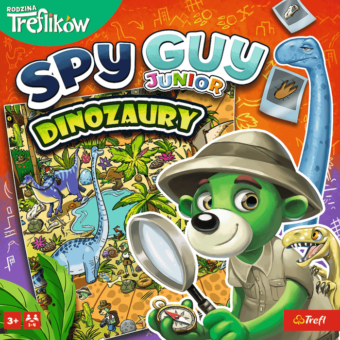 Gra rodzinna Spy Guy Junior Dinozaury - przód opakowania
