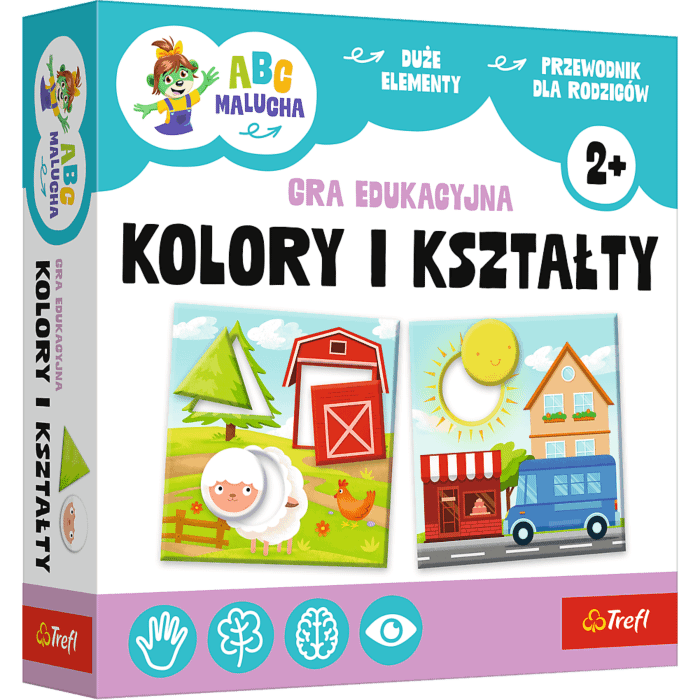 Gra dla dzieci ABC Malucha, Kolory i kształty - opakowanie Gra dla dzieci ABC Malucha, Kolory i kształty - opakowanie