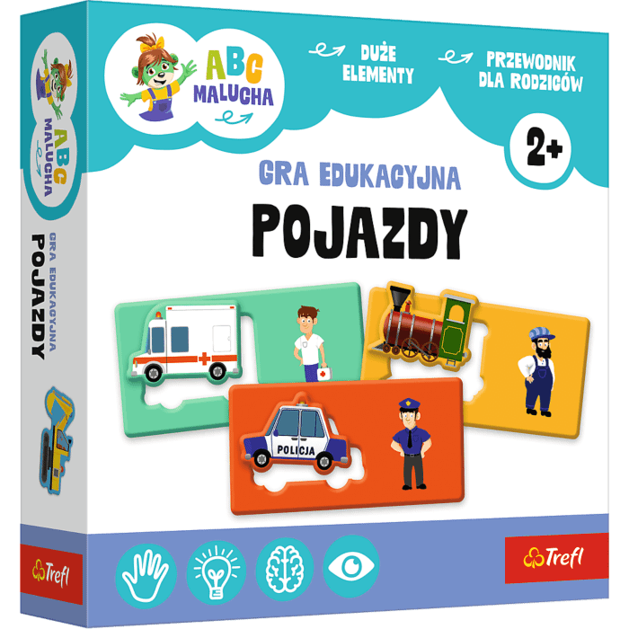 Gra dla dzieci ABC Malucha, Pojazdy - opakowanie