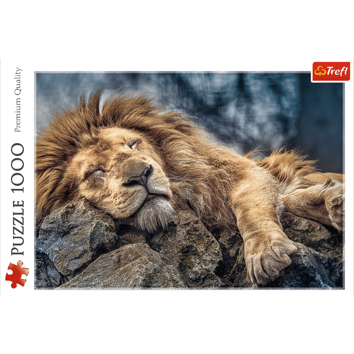 Śpiący lew | Puzzle 1000 elementów od Trefl | zdjęcie 2