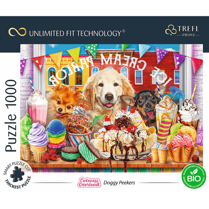 Doggy Peekers, Puzzle 1000 elementów od Trefl Prime UFT - zdjęcie 3