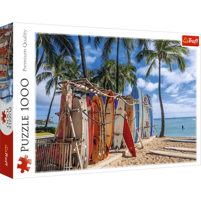 opakowanie puzzli 1000 el. Plaża Waikiki, Hawaje opakowanie puzzli 1000 el. Plaża Waikiki, Hawaje