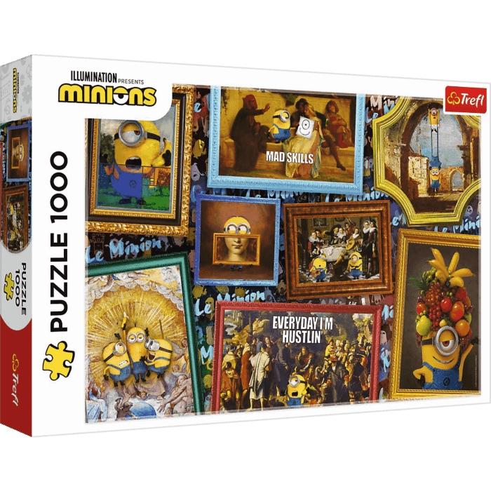 Opakowanie puzzli Minionki 1000 el. Galeria Minionków Opakowanie puzzli Minionki 1000 el. Galeria Minionków