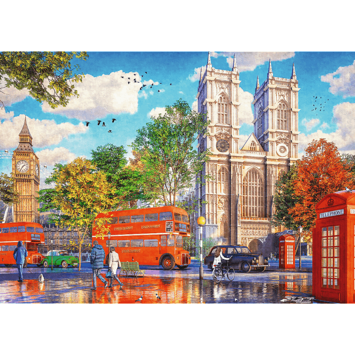 Puzzle Premium Plus Quality 1000 el. Tea Time: Widok na Londyn  - zawartość opakowania