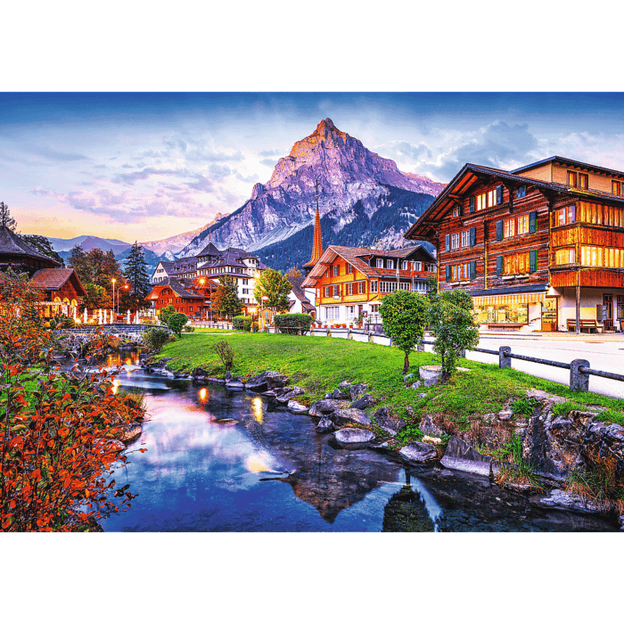 Puzzle Premium Plus Quality 1000 el. Photo Odyssey: Alepejskie miasteczko, Szwajcaria - zawartość opakowania