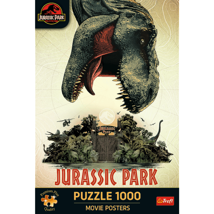 Trefl - Jurassic World, Dans le monde de Jurassic Park - Puzzle 1000 Pièces - Puzzle avec des Dinosaures, pour les Adultes et les Enfants à partir de 14 ans Trefl - Jurassic World, Dans le monde de Jurassic Park - Puzzle 1000 Pièces - Puzzle avec des Dinosaures, pour les Adultes et les Enfants à partir de 14 ans